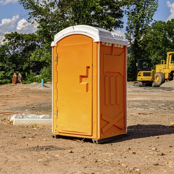 how often are the porta potties cleaned and serviced during a rental period in Olton